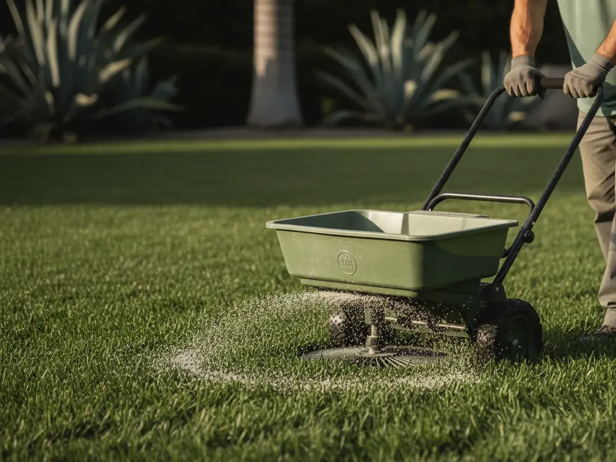 Fertilization detail work by a skilled San Diego County landscaper