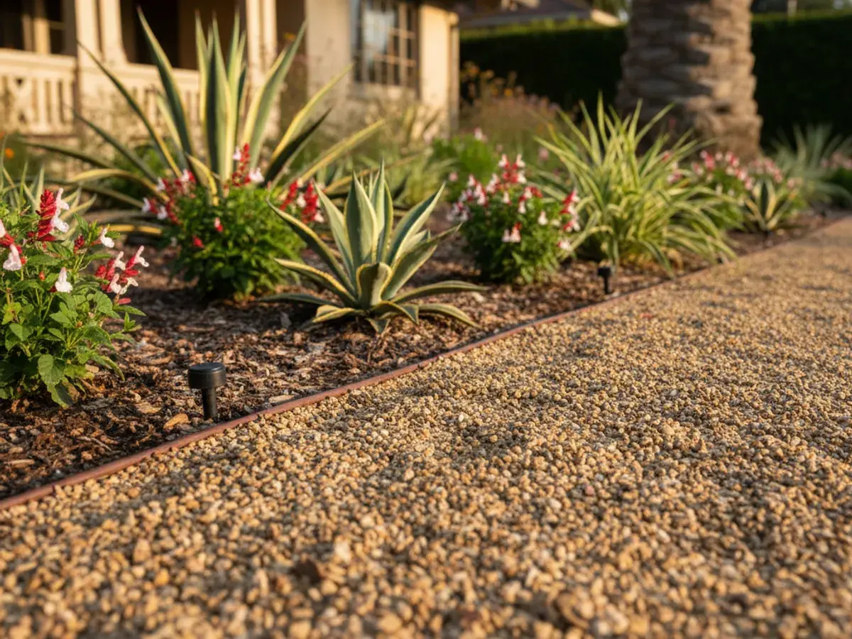 Weed Control detail work by a skilled San Diego County landscaper